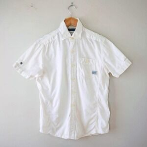 Classic G-Star RAW Streetwear White Short Sleeve Button Down Men's Utility Shirt